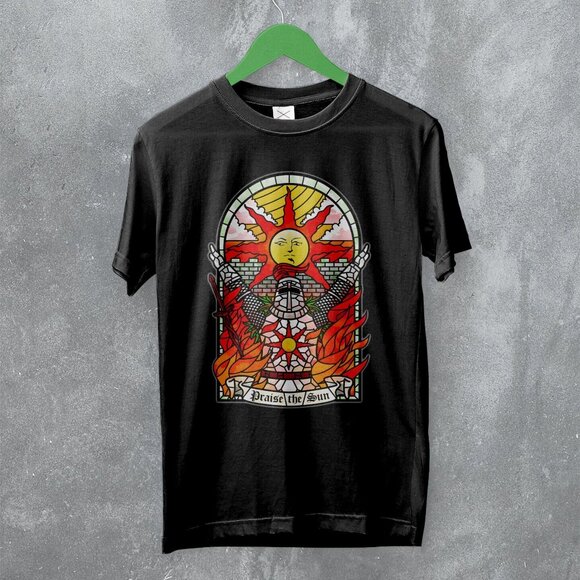 Dark Souls Praise The Sun Classic Video Game Fantasy Graphic Art T-Shirt 165 - Picture 1 of 5